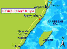 Desire Cancun map